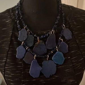 Blue stone necklace